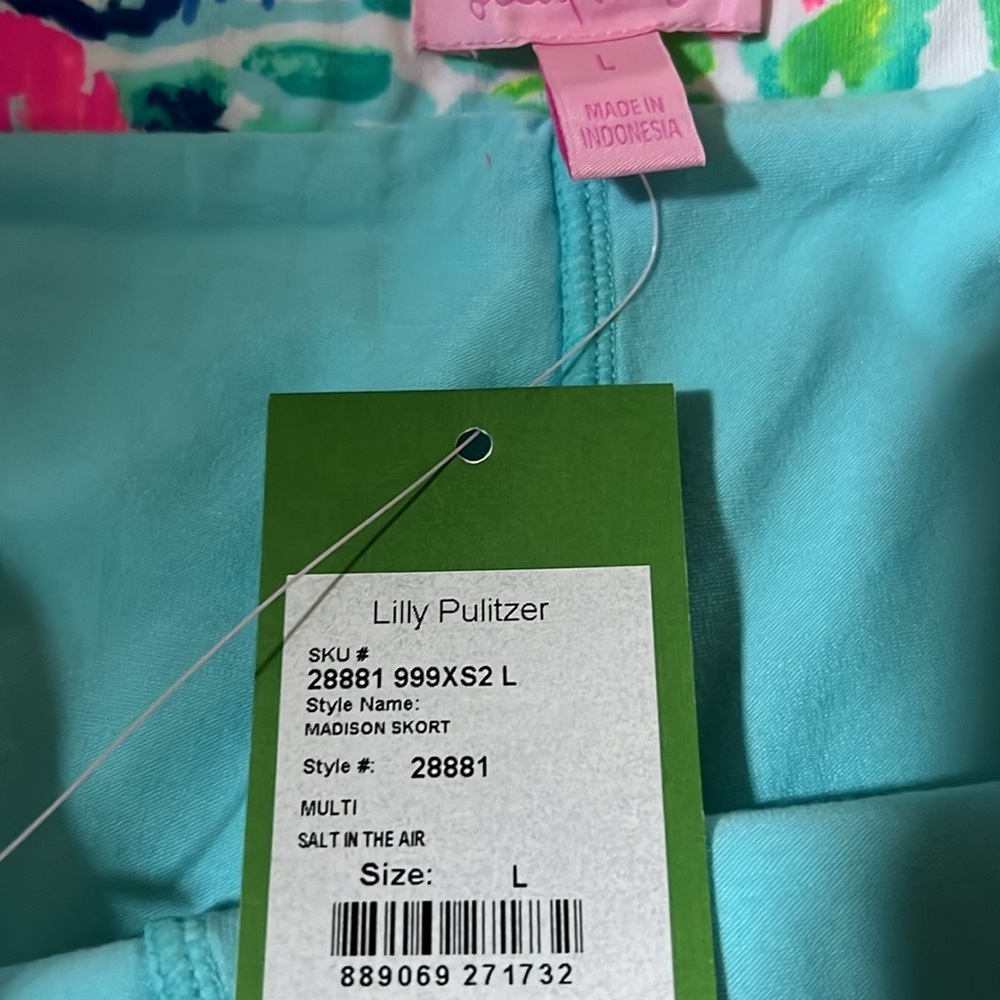 Lilly Pulitzer Madison Skort Salt in the Air size Large NWT - Picture 6 of 7